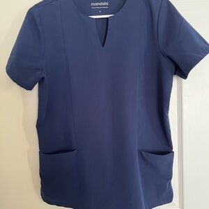 Purple Label Yoga by Healing Hands Navy Scrub Set